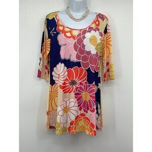Lily By Firmiana Multicolor Floral Tunic Dress
